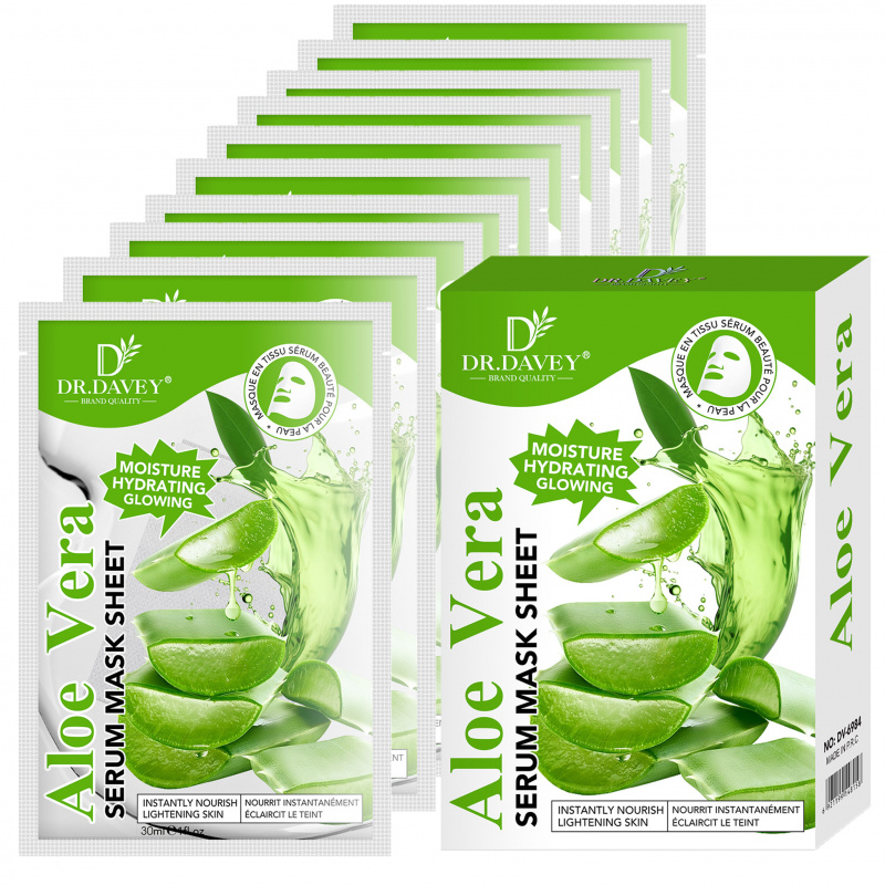 Face Mask Storage Box - Aloe Vera Serum Facial Mask Sheet