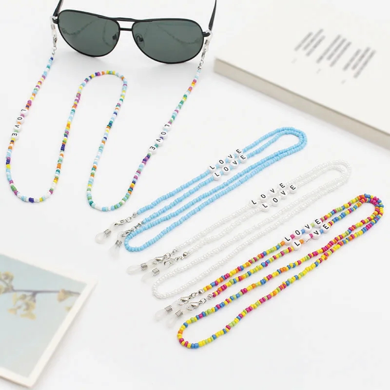 Mask Chain Holder - 2024 Fashion Color Soft Pottery Letter