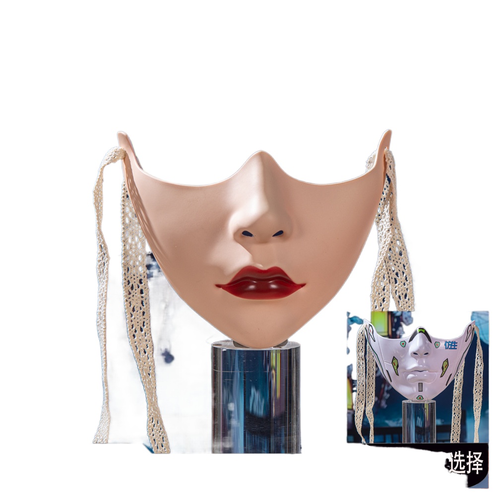 Respirator Half Face - Red Lip Half-face COS Beauty Props