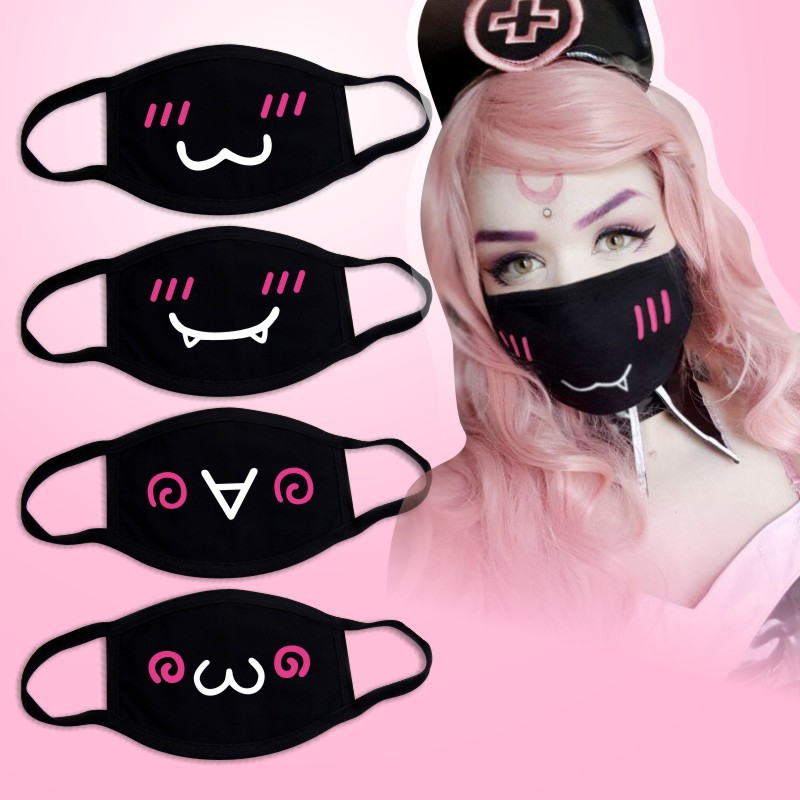 Respirator Half Face - Black Cotton Mask Unisex Winter Warm