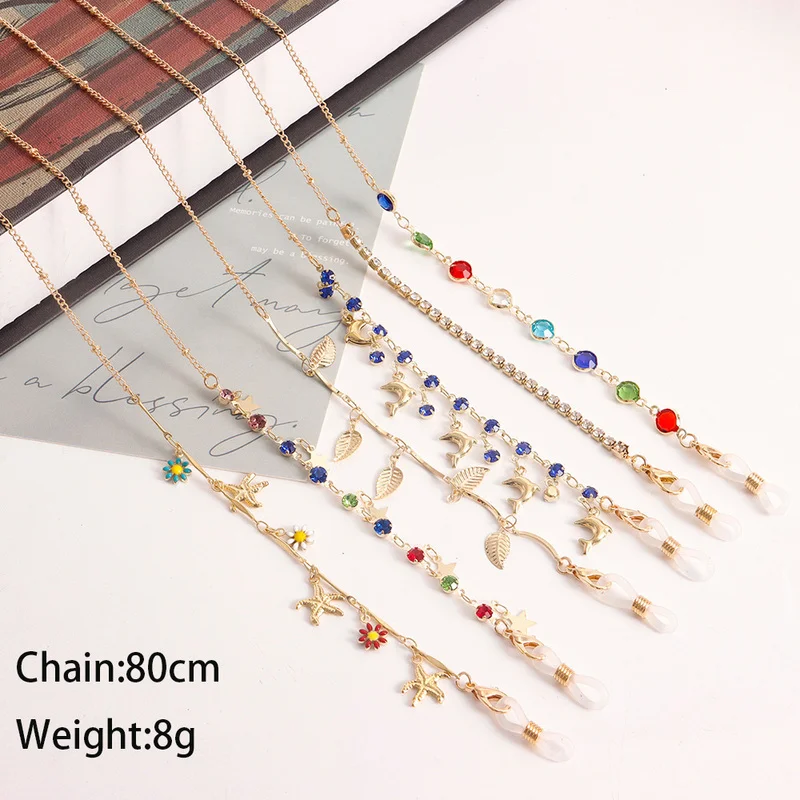 Mask Chain Holder - Fashion Love Leaves Children Sunglasses Mask