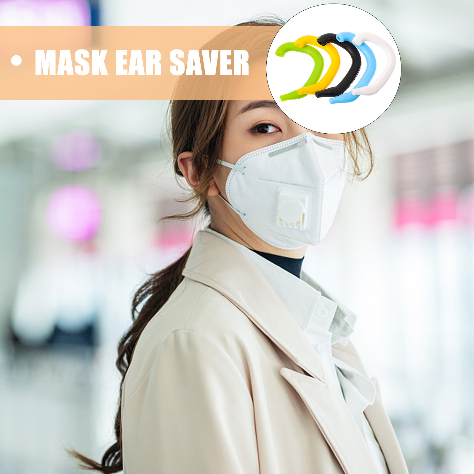 5Pcs Premium Silicone Ear Save - Disposable Surgical Mask 评论和价格