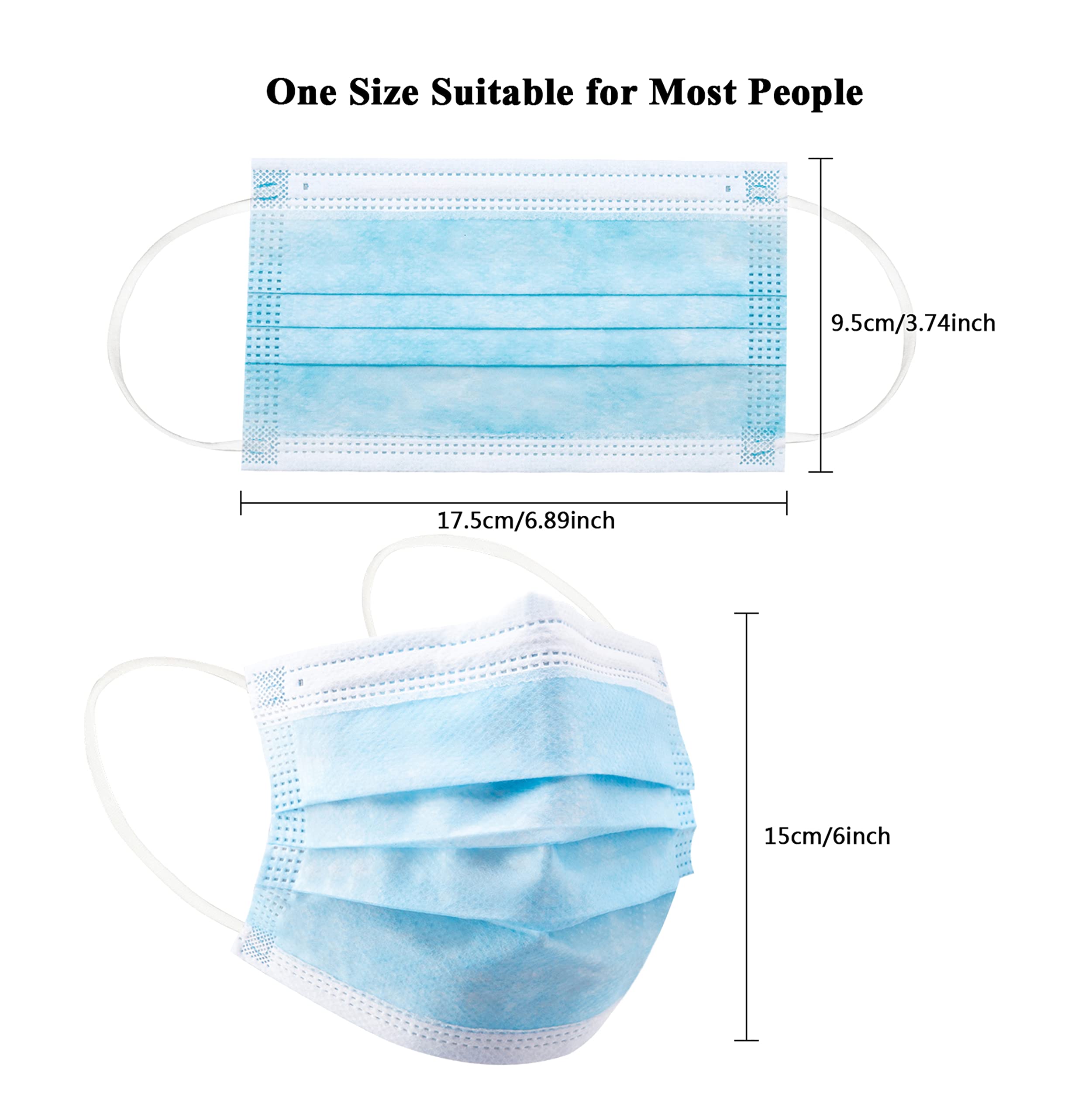 50/100Pcs Disposable Mask for  - Disposable Mask Blue 评论和价格