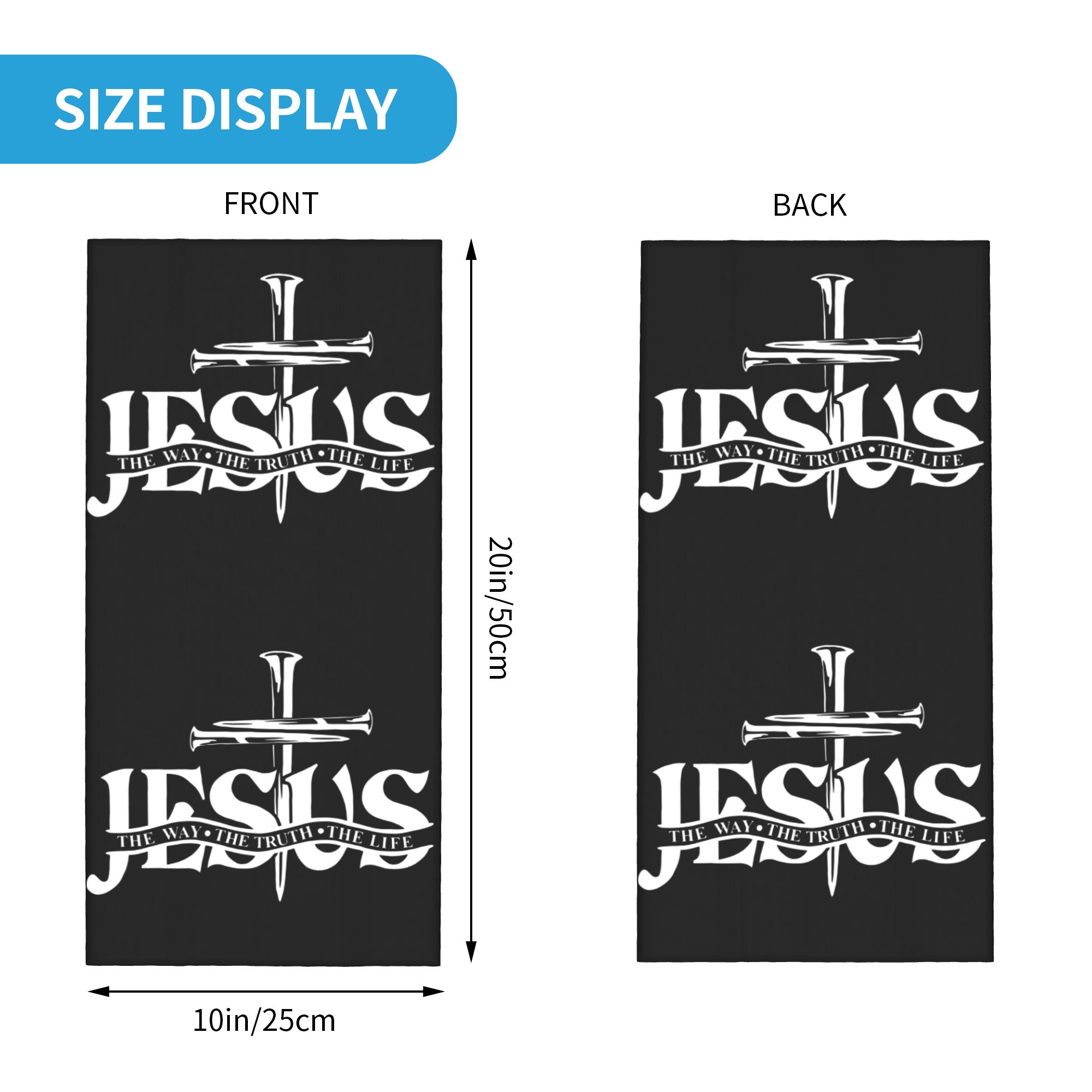 Custom Jesus The Way The Truth - Neck Gaiter Face Cover 评论和价格