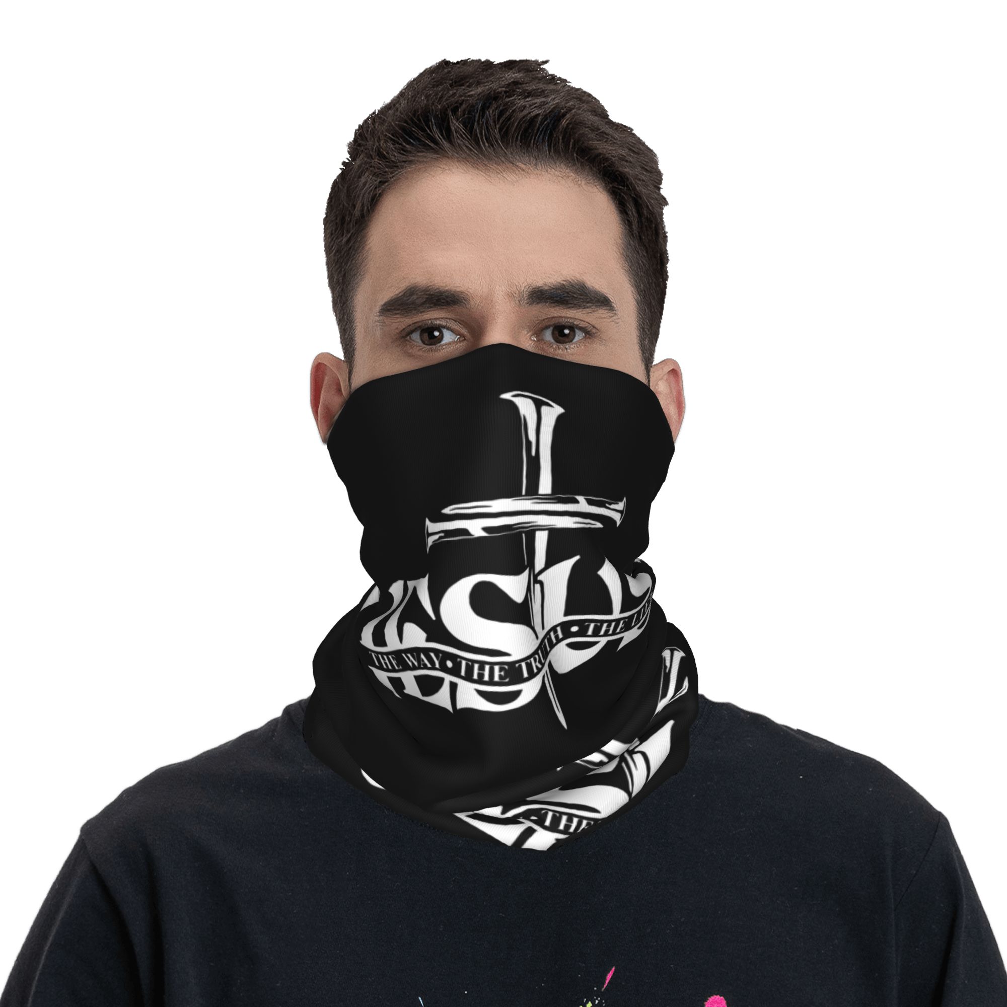 Custom Jesus The Way The Truth - Neck Gaiter Face Cover 评论和价格
