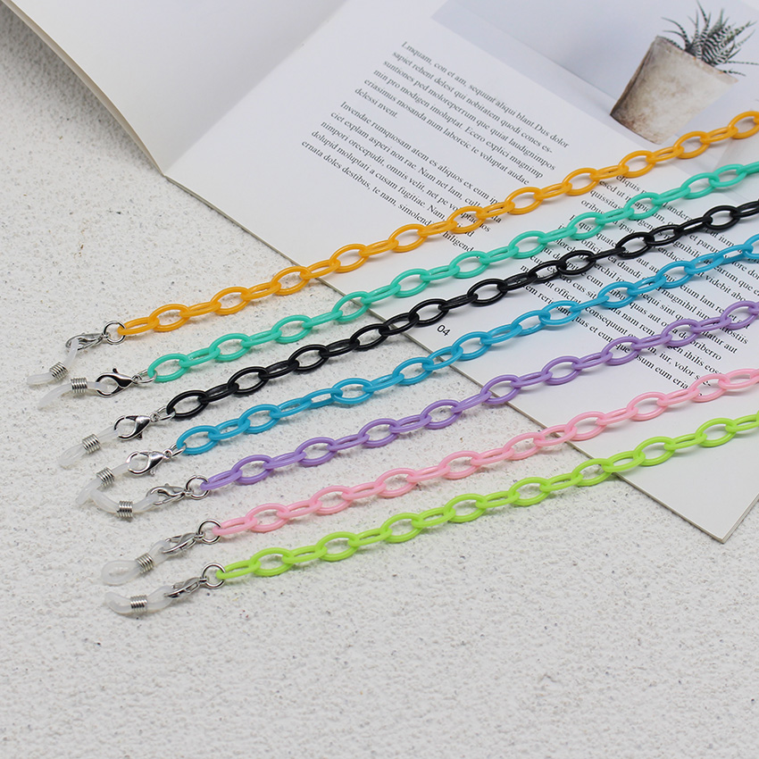 Children Colorful Acrylic Glas - Mask Chain Holder 评论和价格