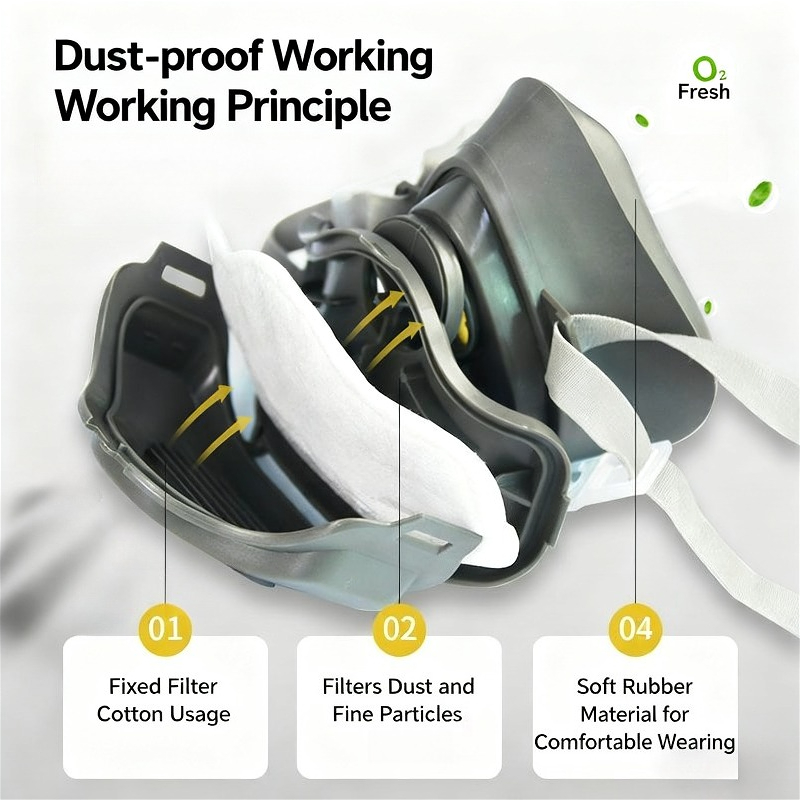 Half Face Dust Mask Dust Respi - Respirator Half Face 评论和价格