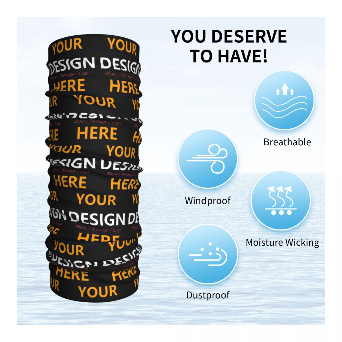 Custom Your Design Here Bandan - Neck Gaiter Face Cover 评论和价格