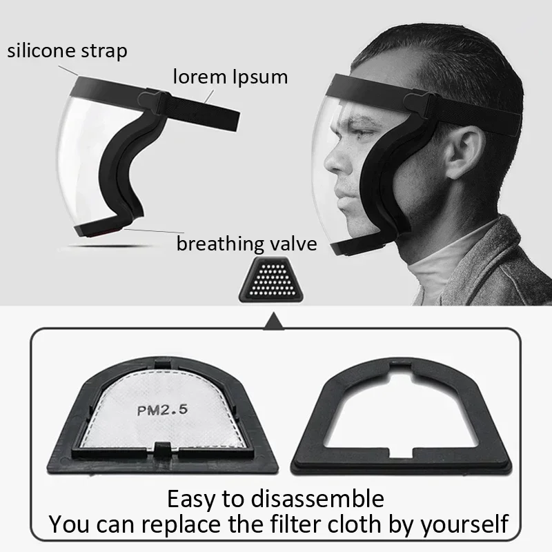 Protective Full Face Shield Ma - Anti Pollution Mask 评论和价格