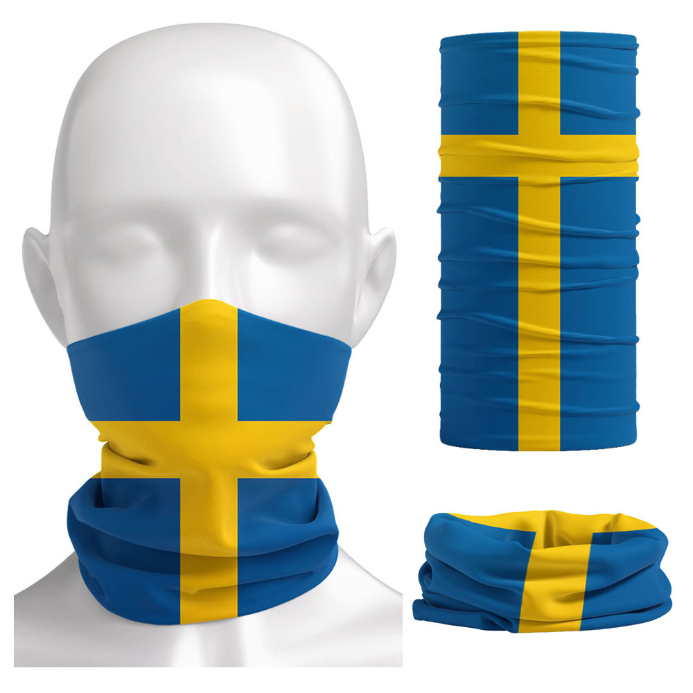 Sweden Flag Printed Bandana He - Neck Gaiter Face Cover 评论和价格