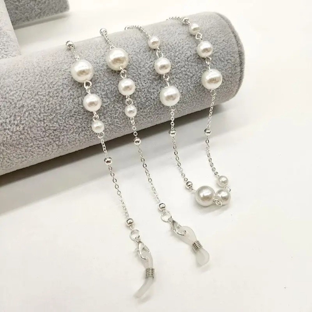 Trendy Pearl Beaded Sunglass C - Mask Lanyard Adjustable 评论和价格