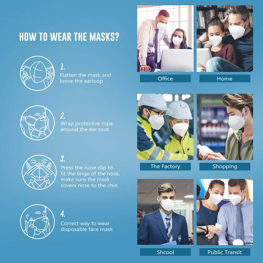 10-200PCS mascarillas fpp2 Bla - Disposable Surgical Mask 评论和价格
