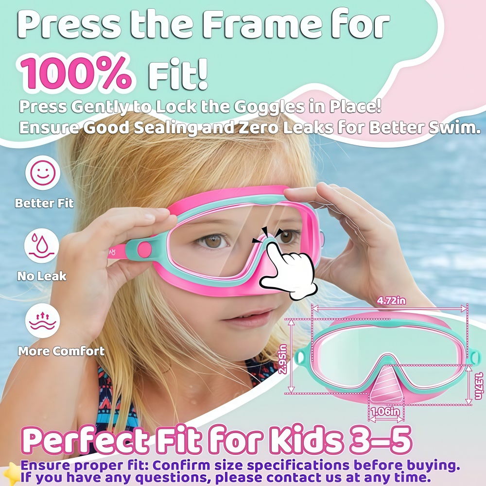 Kids Swim Goggles with Nose Co - Anti Pollution Mask 评论和价格