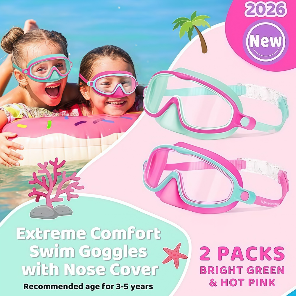 Kids Swim Goggles with Nose Co - Anti Pollution Mask 评论和价格