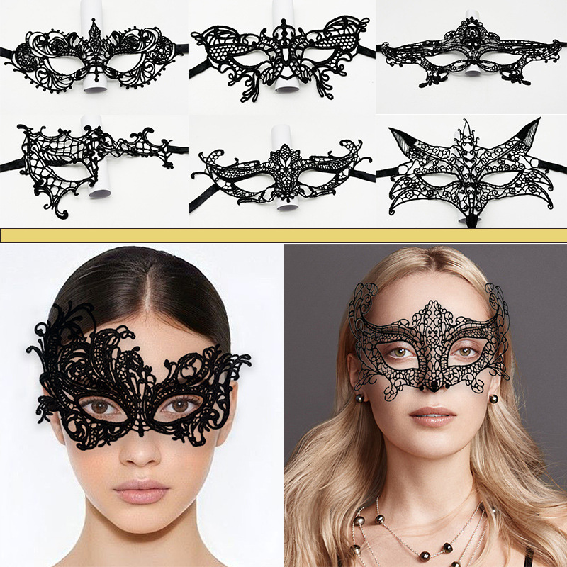 Sexy Women Lace Hollow Masquer - Respirator Half Face 评论和价格