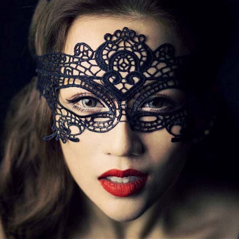 Sexy Women Lace Hollow Masquer - Respirator Half Face 评论和价格