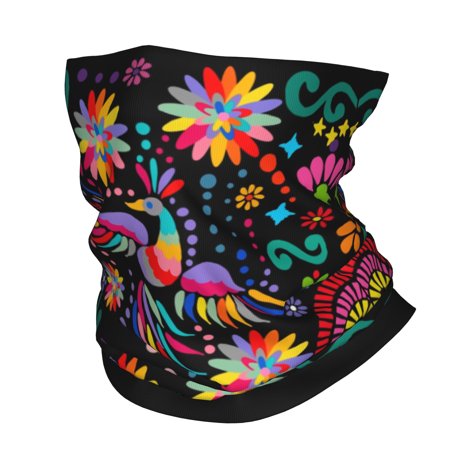 Custom Mexican Floral Flower T - Neck Gaiter Face Cover 评论和价格