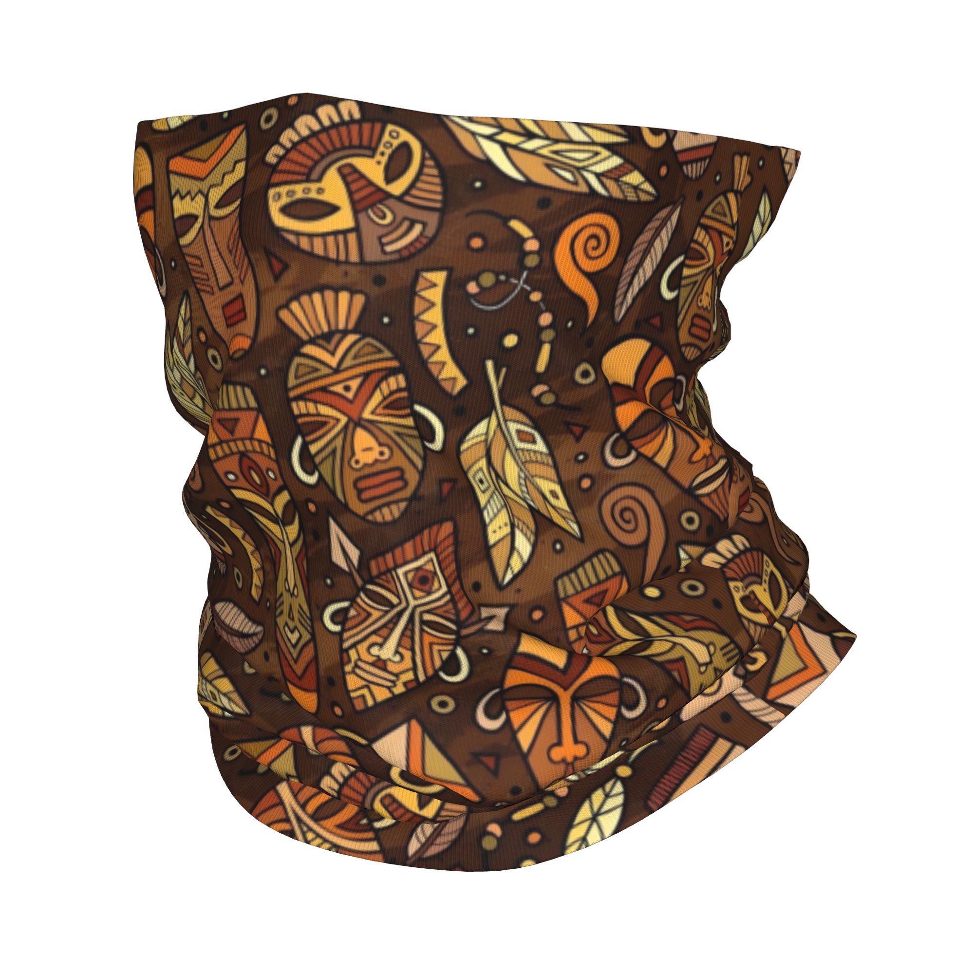 Custom Tribal Mask Pattern Ban - Neck Gaiter Face Cover 评论和价格