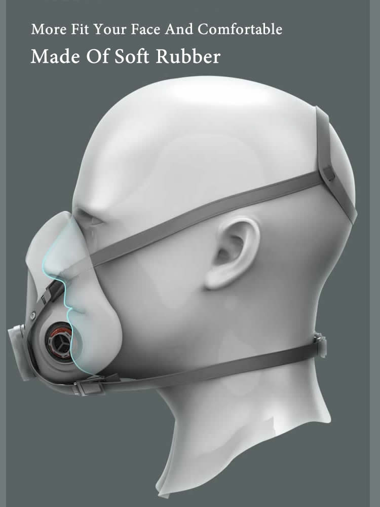 Half Face 6200 Dust Gas Mask C - Dust Mask Construction 评论和价格