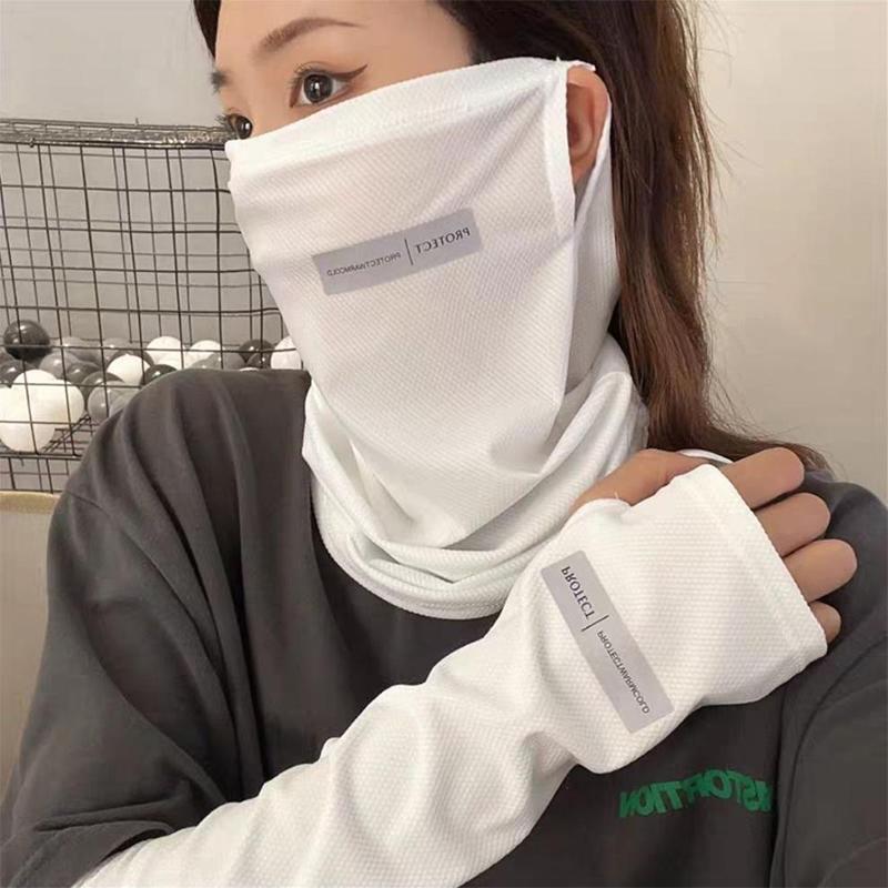 Ice Silk Sun Protection Set*Fa - Sports Mask Breathable 评论和价格