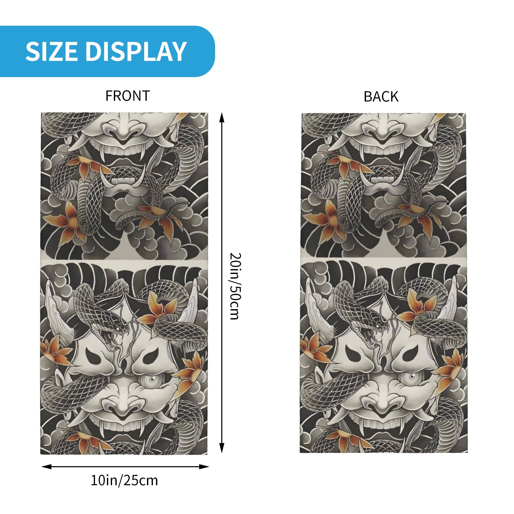 Custom Samurai Oni Demon Banda - Neck Gaiter Face Cover 评论和价格