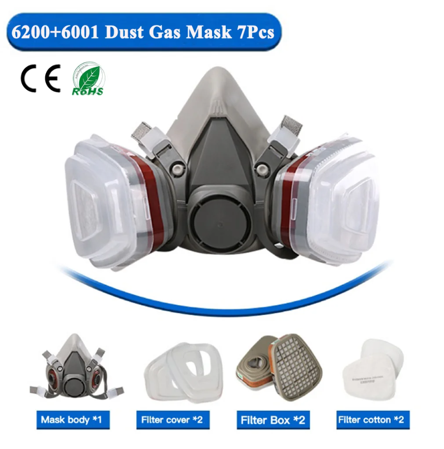 Respirator Dust 6200 Gas Mask  - Face Mask Storage Box 评论和价格