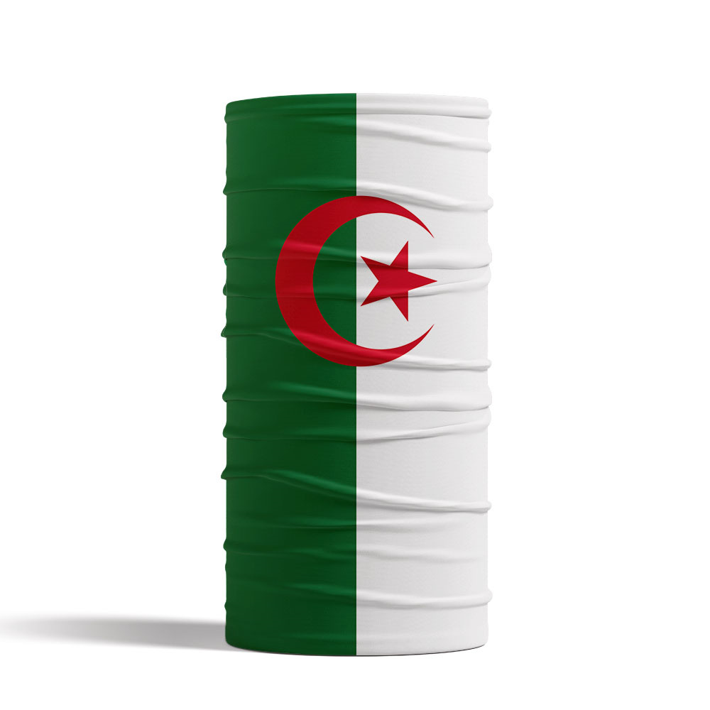 Algeria Flag Printed Bandana H - Neck Gaiter Face Cover 评论和价格