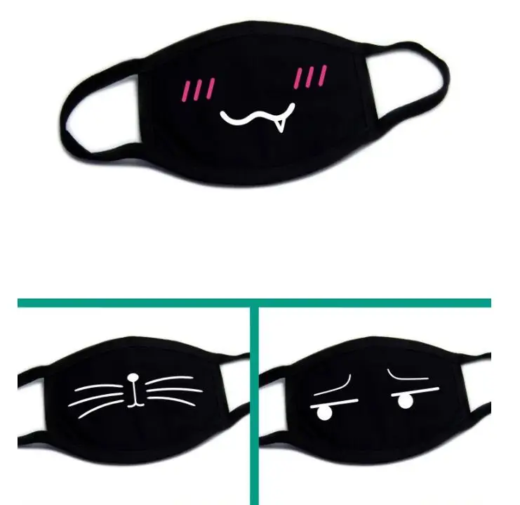 Black Cotton Mask Unisex Winte - Respirator Half Face 评论和价格