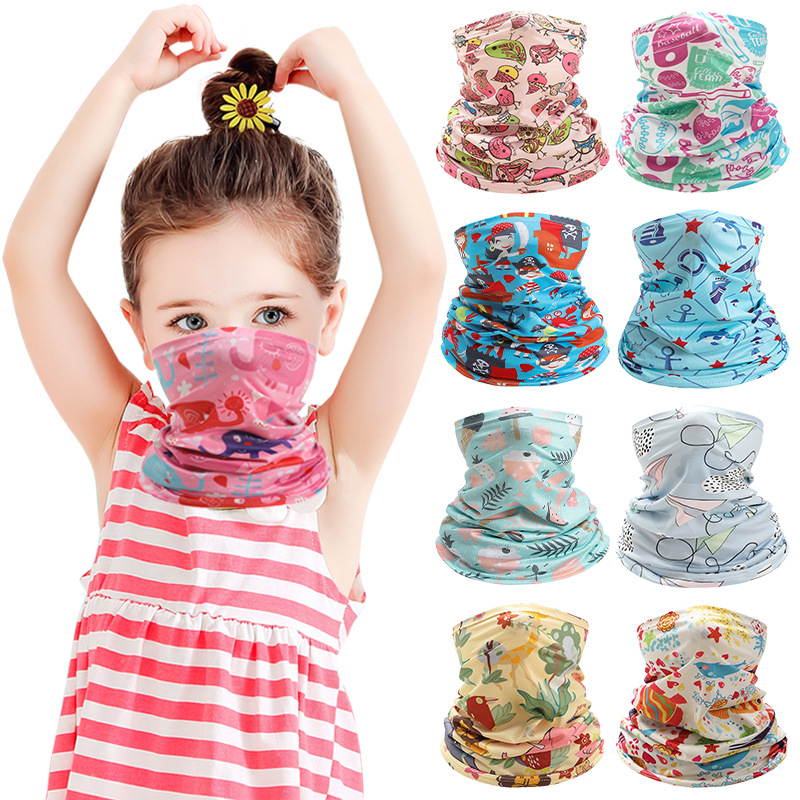 Kids Neck Cover Cute Ice Silk  - Kids Face Mask 评论和价格