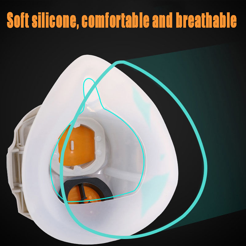 Silicone Dust-proof Gas Mask R - Respirator Half Face 评论和价格