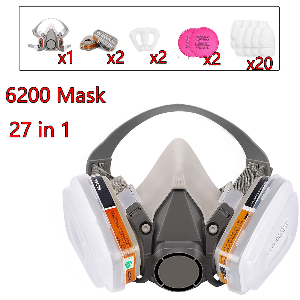 Gas Mask 6200 Set Vehicle Pain - Face Mask Storage Box 评论和价格