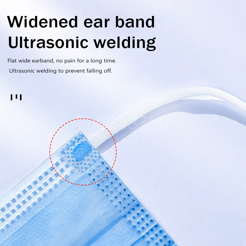 10-500pcs Disposable Adults in - Disposable Mask Blue 评论和价格