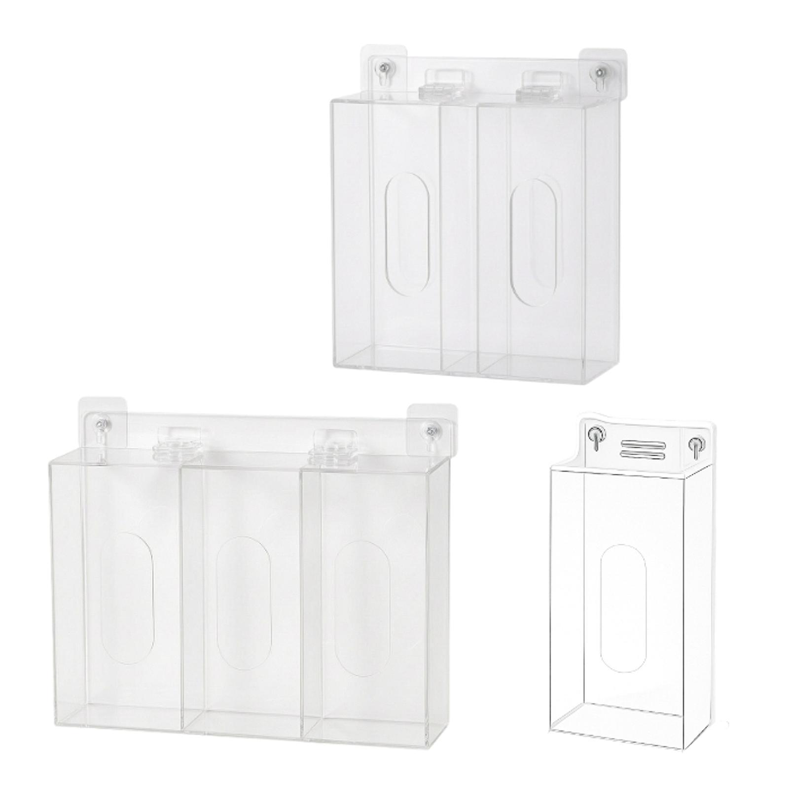 Acrylic Glove Box Holder Wall  - Face Mask Storage Box 评论和价格
